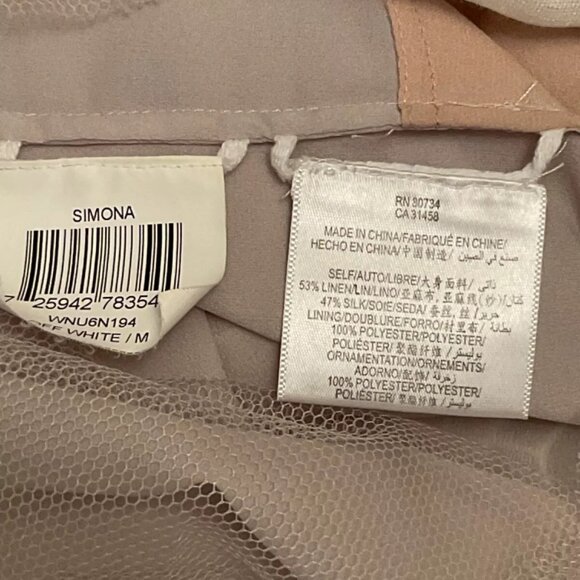 BCBG Maxazria Runway Simona Linen Silk Embroidered Eyelet Dress - Picture 13 of 13